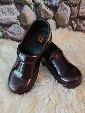 Dansko XP Patent Clogs in Deep Burgundy